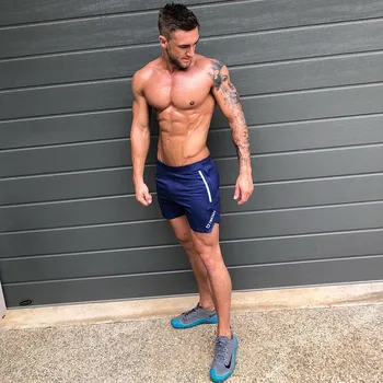 

Brand 2019 Quick dry Shorts Men's High Waist Drawstring Loose Summer Beach CasualRunning Breathable Elastic Male Shorts