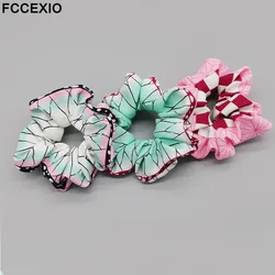 Anime Demon Slayer Cosplay Hair Ring Nezuko Zenitsu Tanjirou Makomo Tamayo Features Fashion Hair Accessories Girl Costume Props