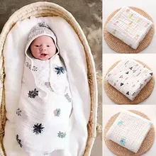 Хлопковые муслиновые пеленки для новорожденных, пеленка для новорожденных, детское одеяло для пеленания, конверт, накидка для коляски, Детские аксессуары