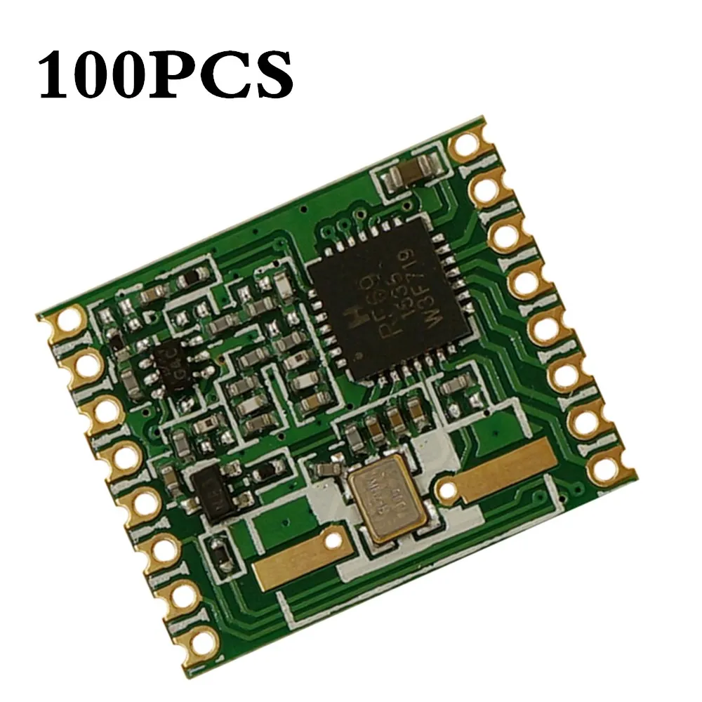 

Модуль трансивера RFM69HW RFM69H, 100 МГц, 433 МГц, 868 МГц, высокоинтегрированный беспроводной модуль HopeRF, интерфейс SPI, 915 шт.
