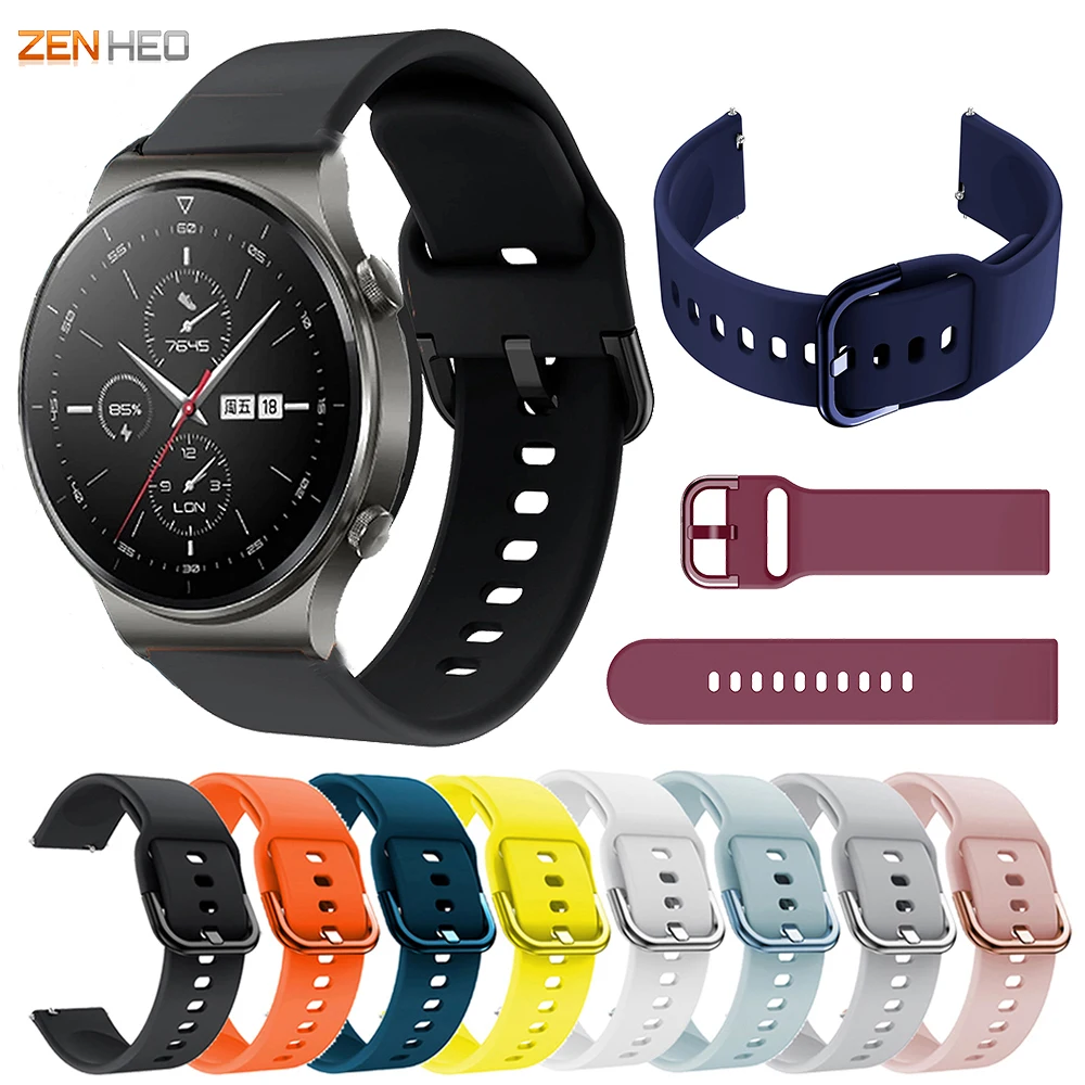 

22mm Silicone Strap For Huawei Watch GT2 Pro/Honor Watch GS Pro/Honor Magic Smart Watch Band For Huawei Watch 2 Pro Watchband