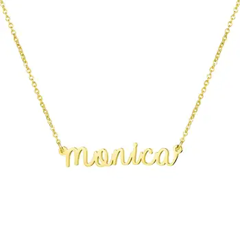 

Customized Necklace Stainless Steel Necklace Nameplate Choker Pendant English Name Jewelry Necklace 45 Fonts AAA Quality