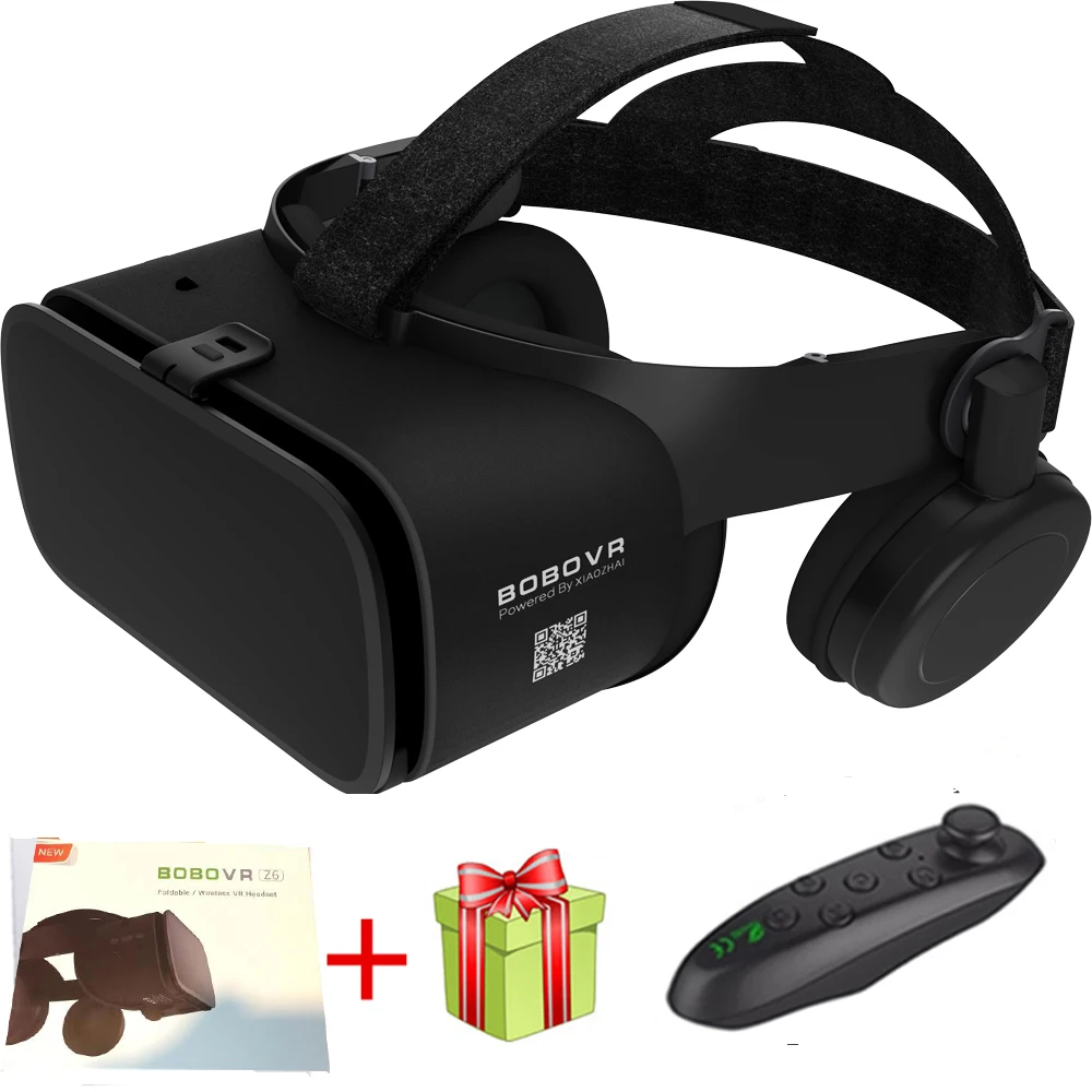 Новые Bobo vr Z6 VR очки беспроводные Bluetooth наушники VR очки Android IOS Удаленная реальность VR 3D картонные очки - Цвет: Белый