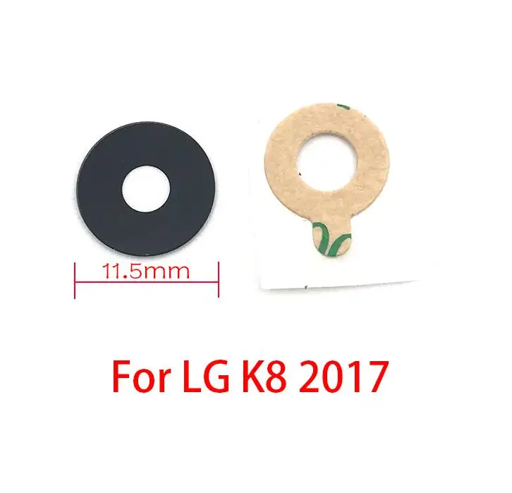 Задняя камера, стеклянная крышка объектива для LG V20 V30 G2 G5 G6 G7 Q6 K8 с адезивной наклейкой - Цвет: K8 2017 Black