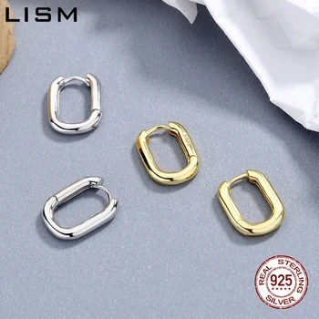 

LISM New Arrival Minimalist Small Genuine 100% 925 Sterling Silver Stud Earrings for Fashion Women Student Earrings Gift