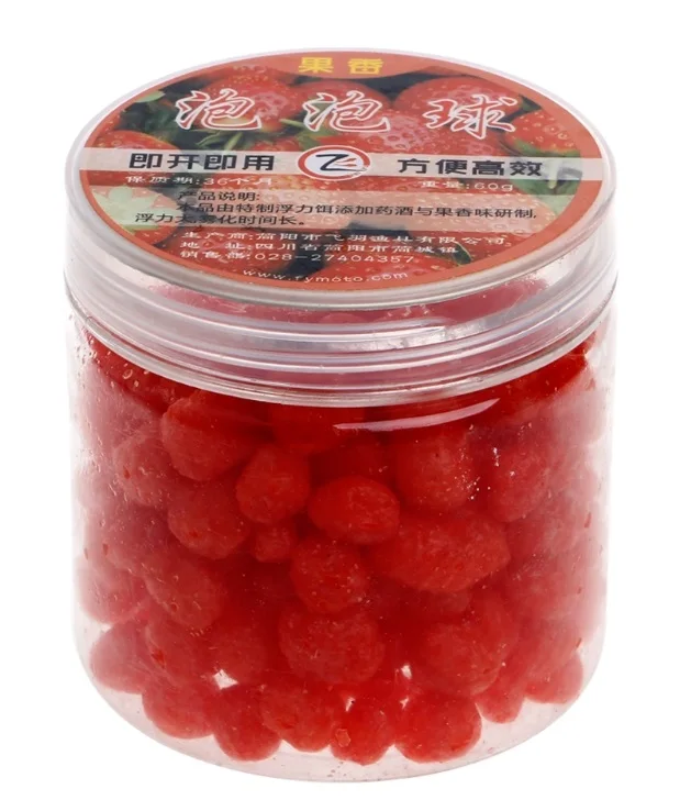 Strawberry Flavor 1 бутылка приманки для ловли карпа шарики поп плавающая приманка для пресной воды снасти для соленой воды - Цвет: Strawberry Flavor