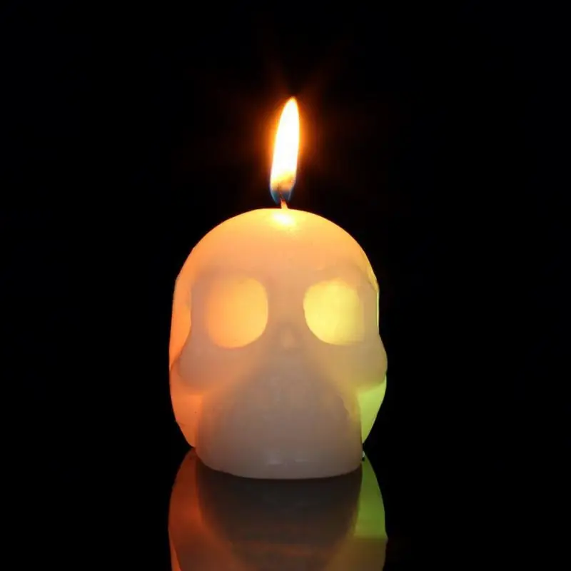 

Halloween Skull Candle Multicolor Candle Table Decoration Halloween Party Candles Desktop Decor