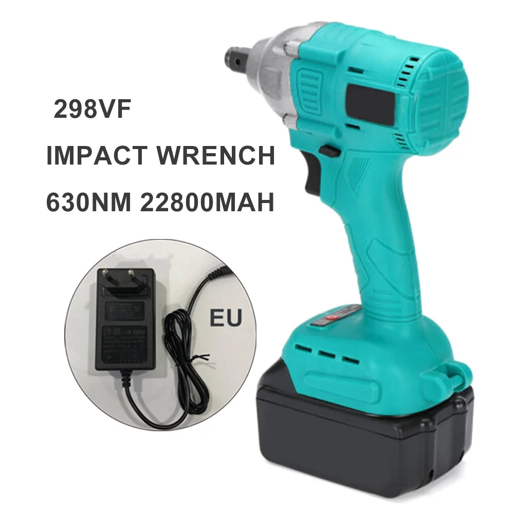 

Wrench With Battery 168VF 630NM Electric Cordless Impact Wrench Drill Socket W/ LED Light & Battery US/UK/AU/EU