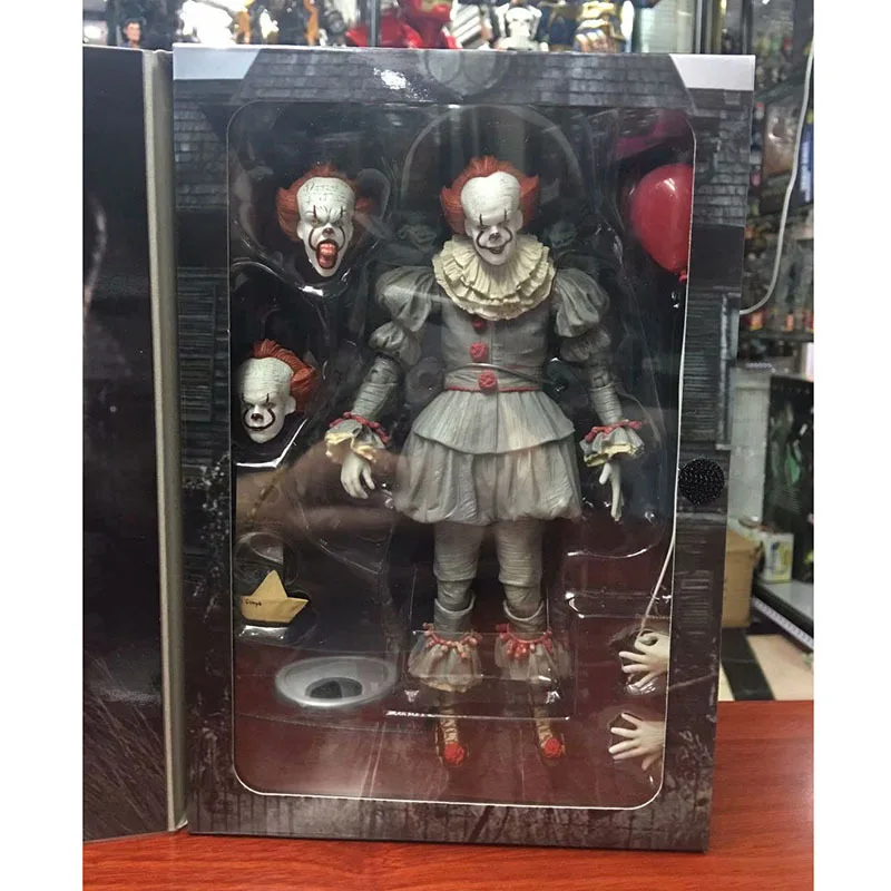 [Забавный] 20 см NECA Стивен Кинг это Pennywise Джокер клоун день Хэллоуина фильм ужасов кукла ПВХ фигурка Коллекционная модель