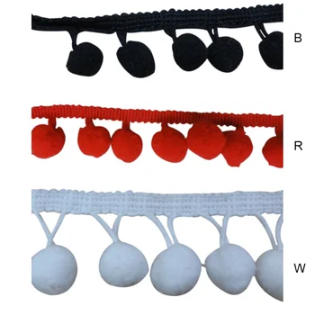 

Pom Pom Trim Ball Mini Pearl Pompom Fringe Ribbon Sewing Lace Kintted Fabric Handmade DIY Craft Accessories New