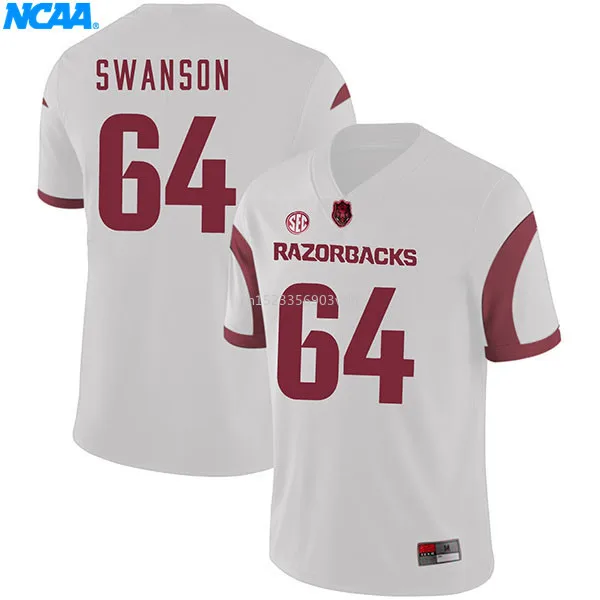 Новое поступление высокое качество майки Трэвиса Swanson#64 Trey Flowers#86 Футболка ограниченной серии Майки S-XXXL