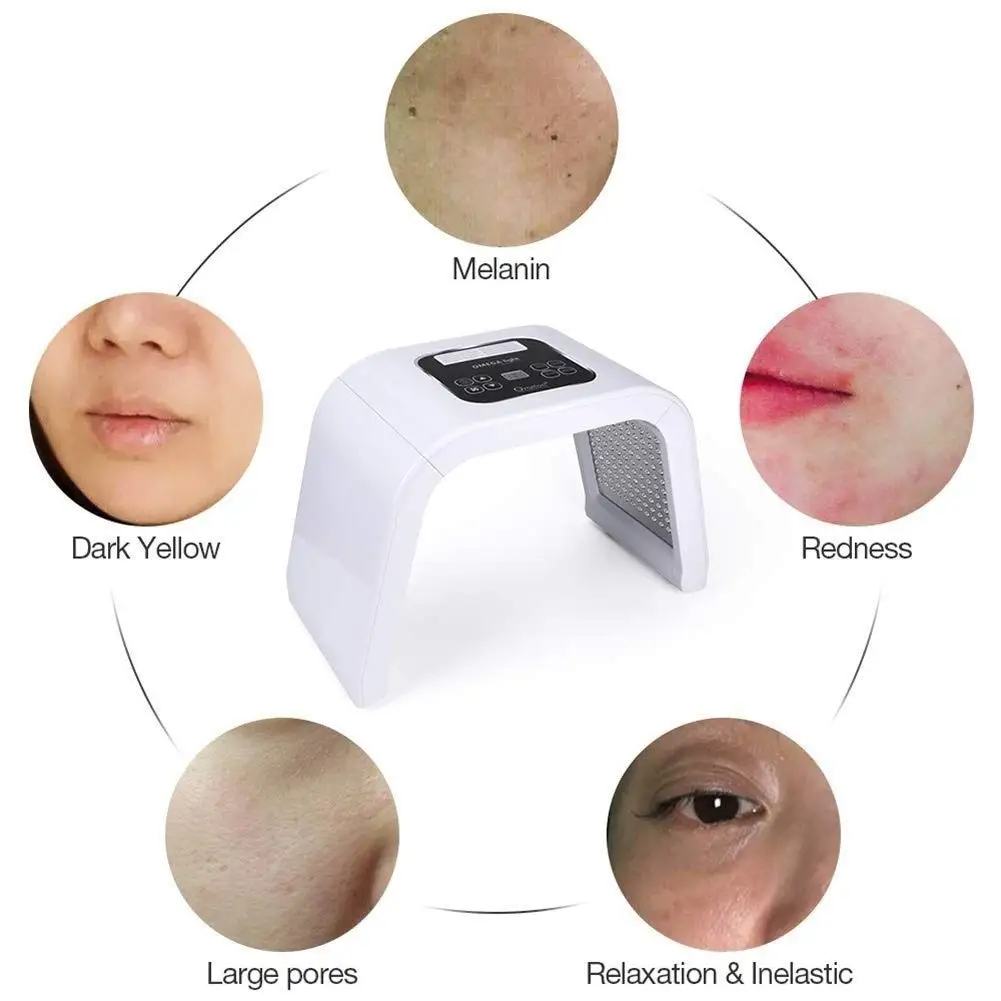  7 Colors PDT Led Mask Facial Light Therapy Skin Rejuvenation Device Spa Acne Remover Anti-Wrinkle R - 4000235509477