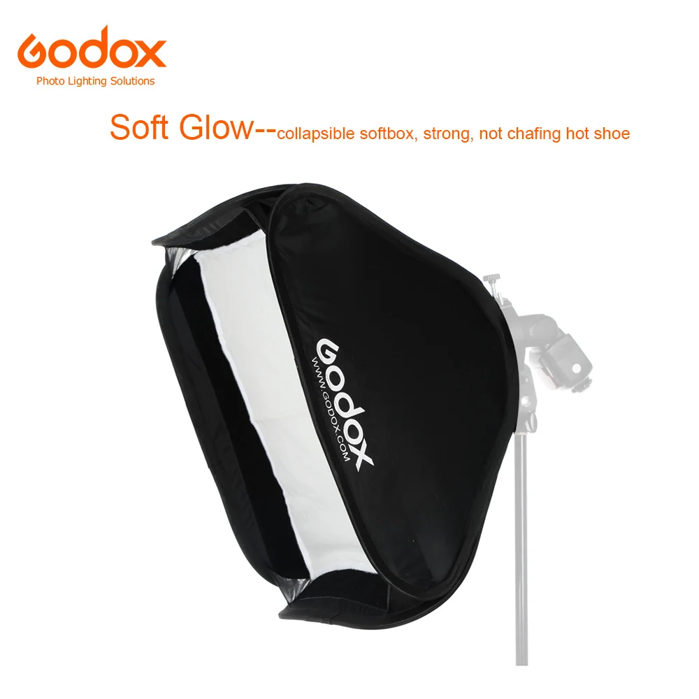 Godox 50x50 см 2"* 20" Сумка-софтбокс комплект для студийной вспышки s-типа камеры подходит для Godox s-типа Bowens Elinchrom Mount(только софтбокс