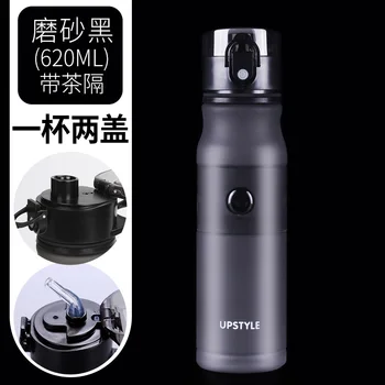 

Foldable Insulated Water Bottle Infuser Glass Sipper Water Bottle Reusable Straw Insulated Borraccia Termica House Decor JJ60WB