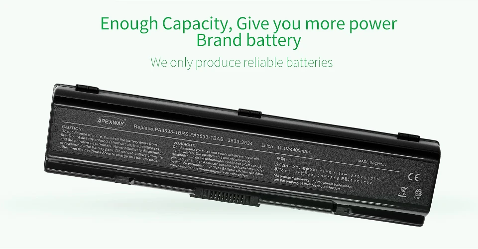 4400mAh лаптоп с Батарея для Toshiba Satellite PA3534 L455D L500 L500D L505 L505D L550 L550D L555 L555D M200 Pro A200 A210 A300