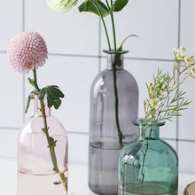 Vase Dried Flowers Dill Glass Home-Decoration-Accessories Living-Room Transparent Nordic