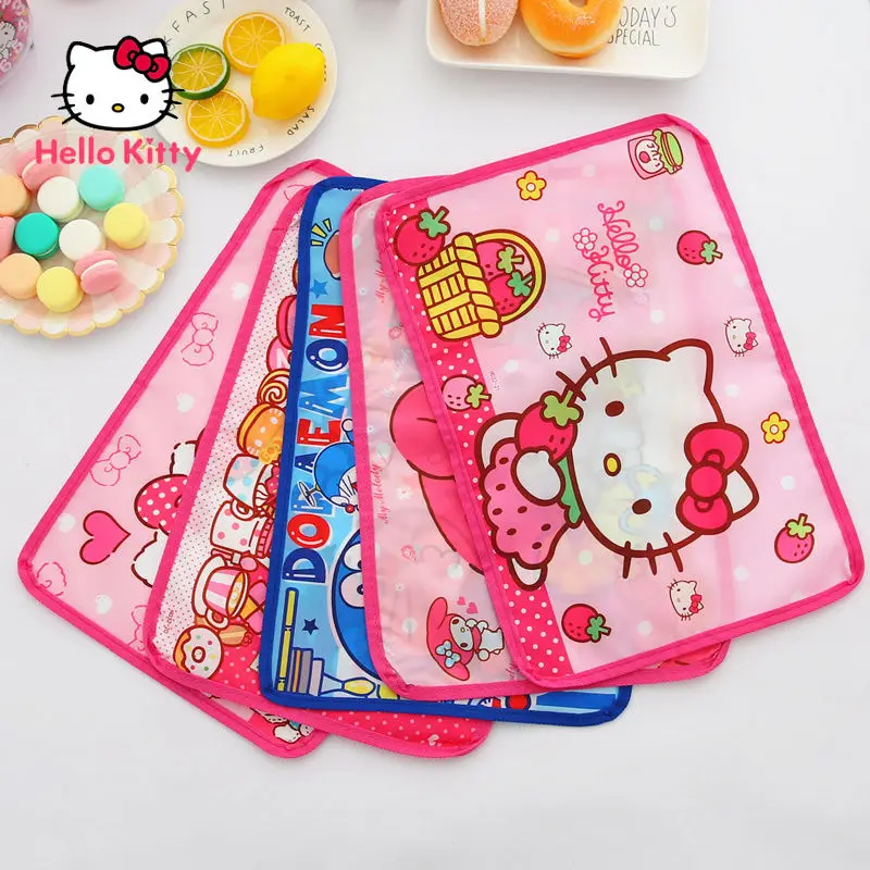 

Hello Kitty Fabric Simple Children's Waterproof and Oilproof Heat Insulation Pad Cartoon Rectangular Baby Placemat