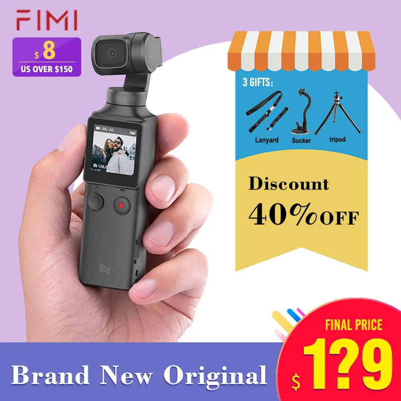 В наличии оригинальный карданный стабилизатор FIMI для камеры на ладони угол 128