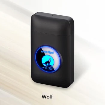 

Cigarette Storage Box and Lighter USB Rechargeable Creative Cigaret Keeping Box with Windproof Electronic Cigarette Lighter