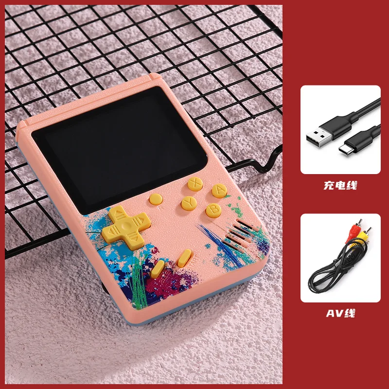 800 Retro Console Double Handheld Game Player Battery 3.0 Inch LCD Built-in 400 Video Games Gift for Kids Classic Videoconsolas 