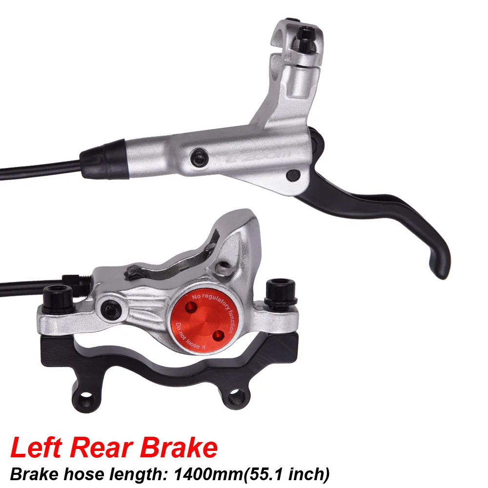 L R Brake Silver MTB дорожный велосипед гидравлический дисковый тормозной суппорт передний задний 800/1400 мм комплект для горного велосипеда масляный дисковый тормозной комплект - Цвет: L R Brake Silver