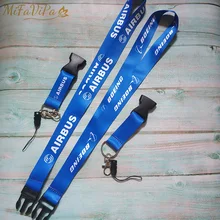 

MiFaViPa AIRBUS Lanyards Neck Strap Chaveiro Key Chain Blue Boeing Lanyard Keychain for ID Card Fashion Trinkets Christmas Gift