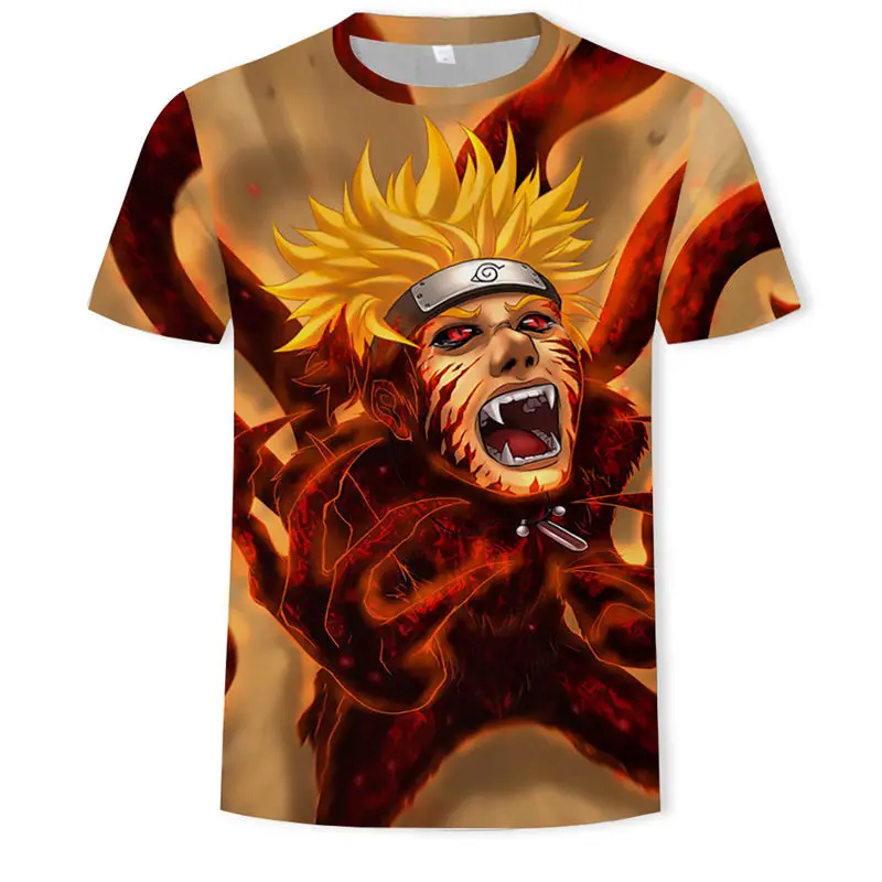 

New 2018 tshirt 3D Naruto t shirt Men/women Fashion Streetwear Hip Hop Harajuku 3D Print Naruto Men's t shirt Clothes Top
