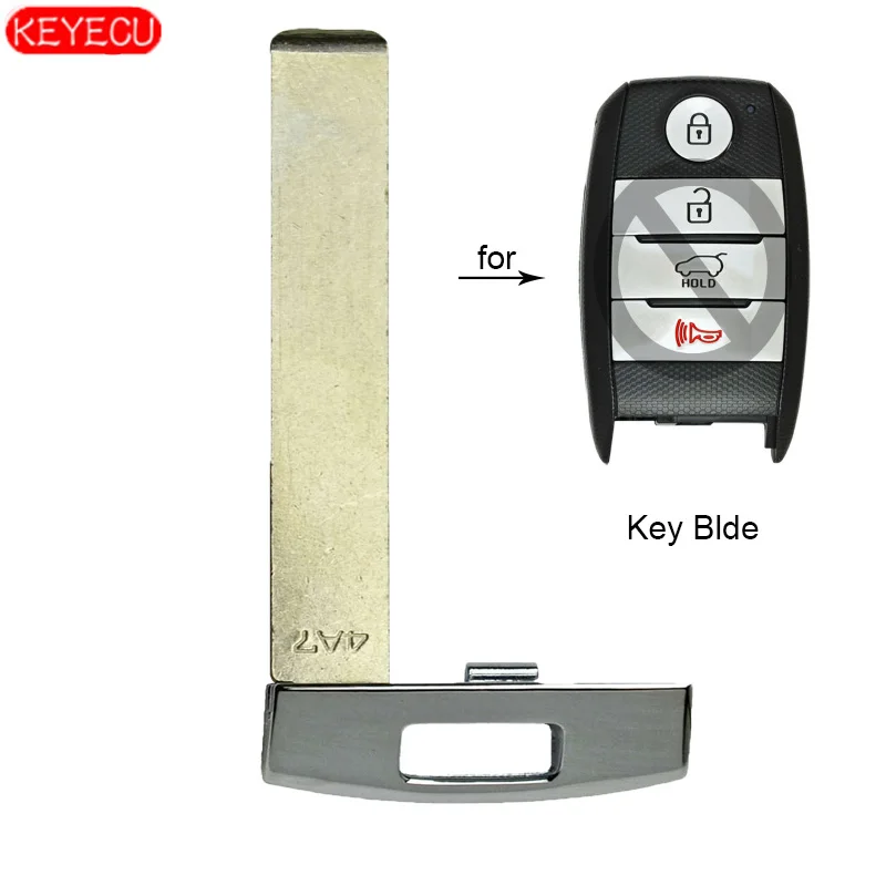 Аварийный ключ KEYECU Prox умный брелок для ключа без резьбы вставка Kia Optima 2016-2018 FCC ID: