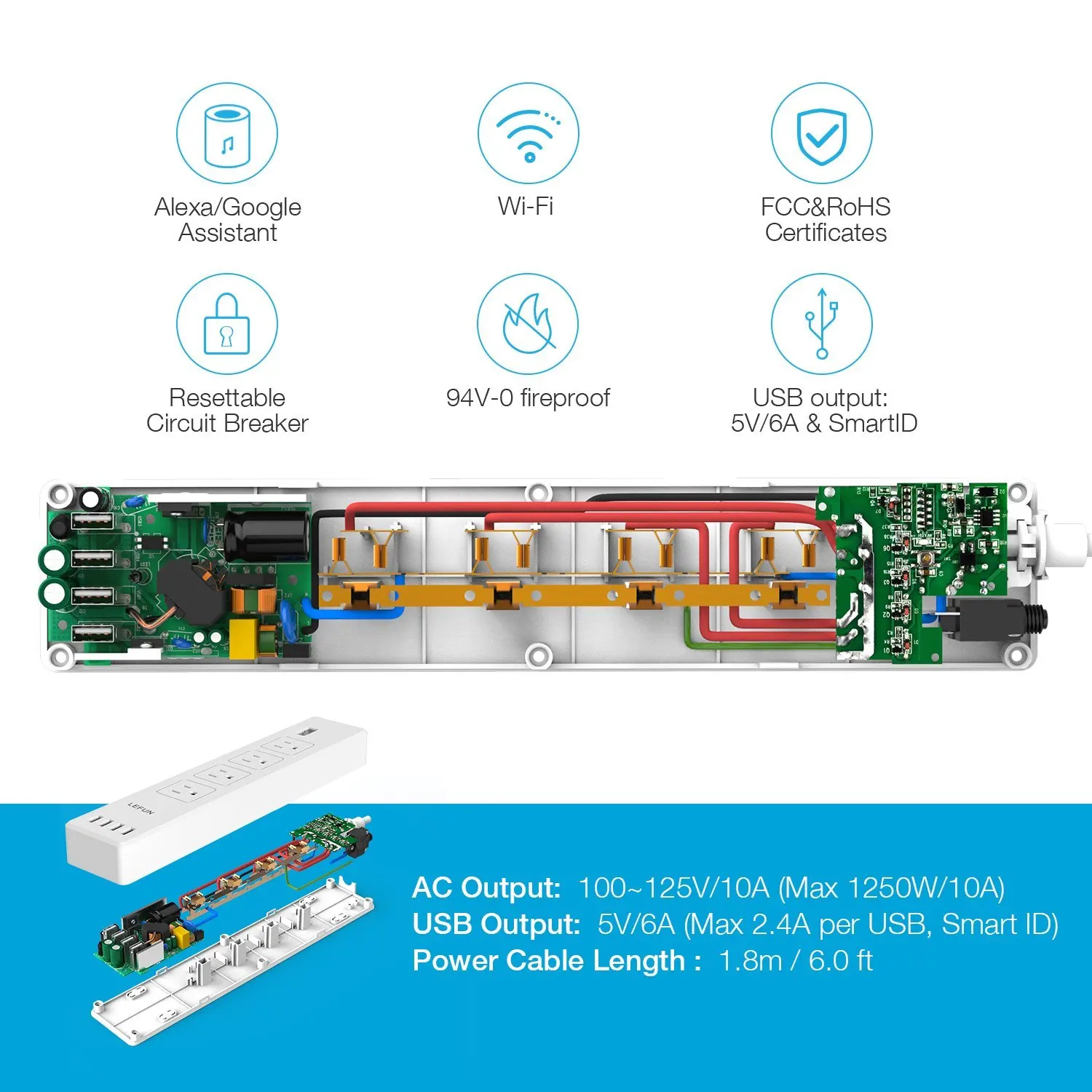 Мульти WiFi Smart power Strip стабилизатор напряжения 4 AC электрические розетки США розетка с USB Домашний Комплект работа с Alexa Google домашняя вилка