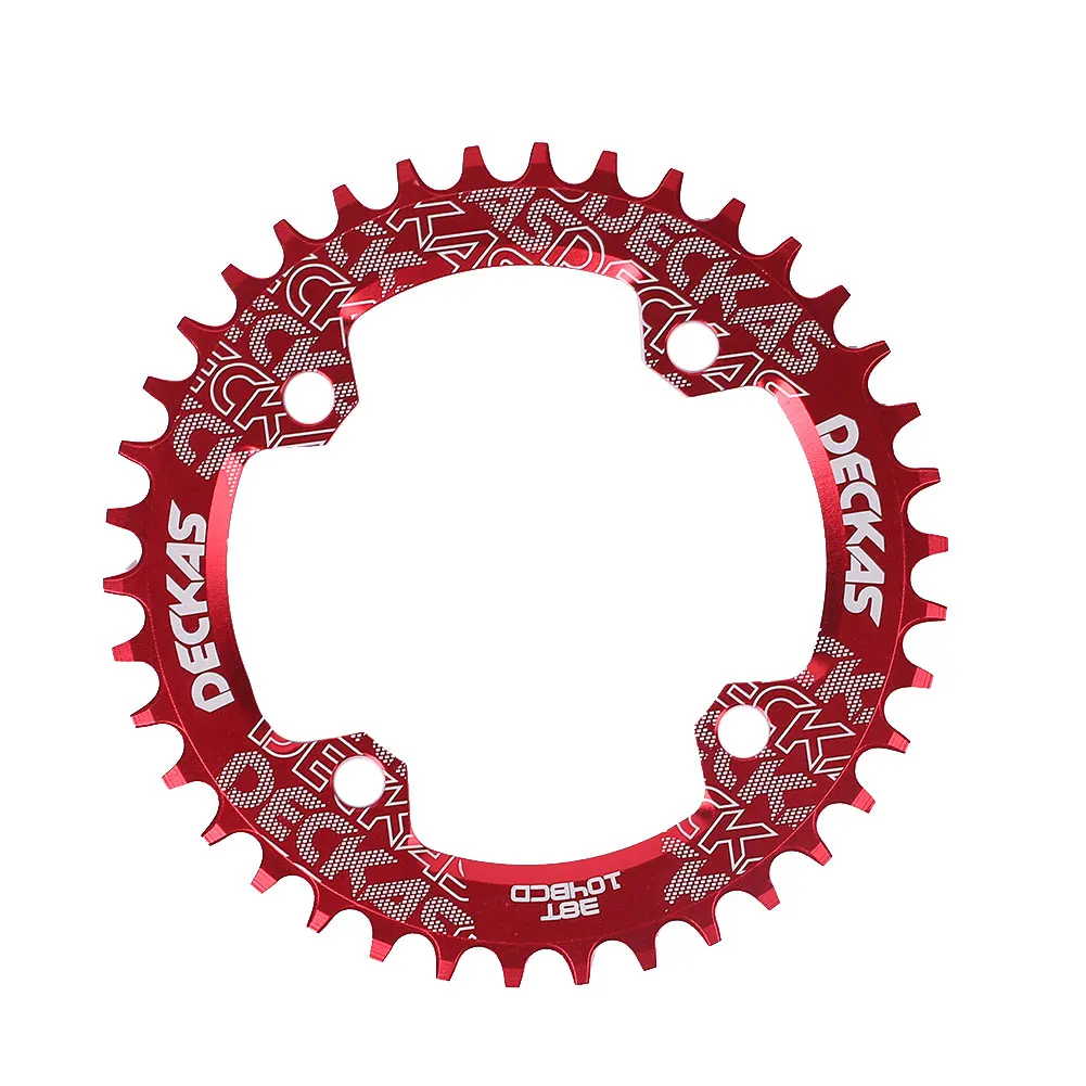 Велосипедные звездочки приспособление для быстрой перезарядки цепная цепь прочная металлическая 38T однозубная велосипедная Звездочка для горного велосипеда - Цвет: Красный