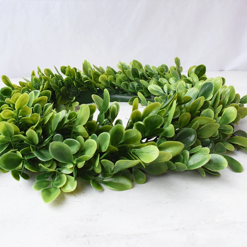 ABUI-Leaf/цветочный венок, 17,7 дюймов венок из эвкалипта, Круглый венок, передняя дверь, зеленая гирлянда, гирлянда для дома, офиса, стены, Христос