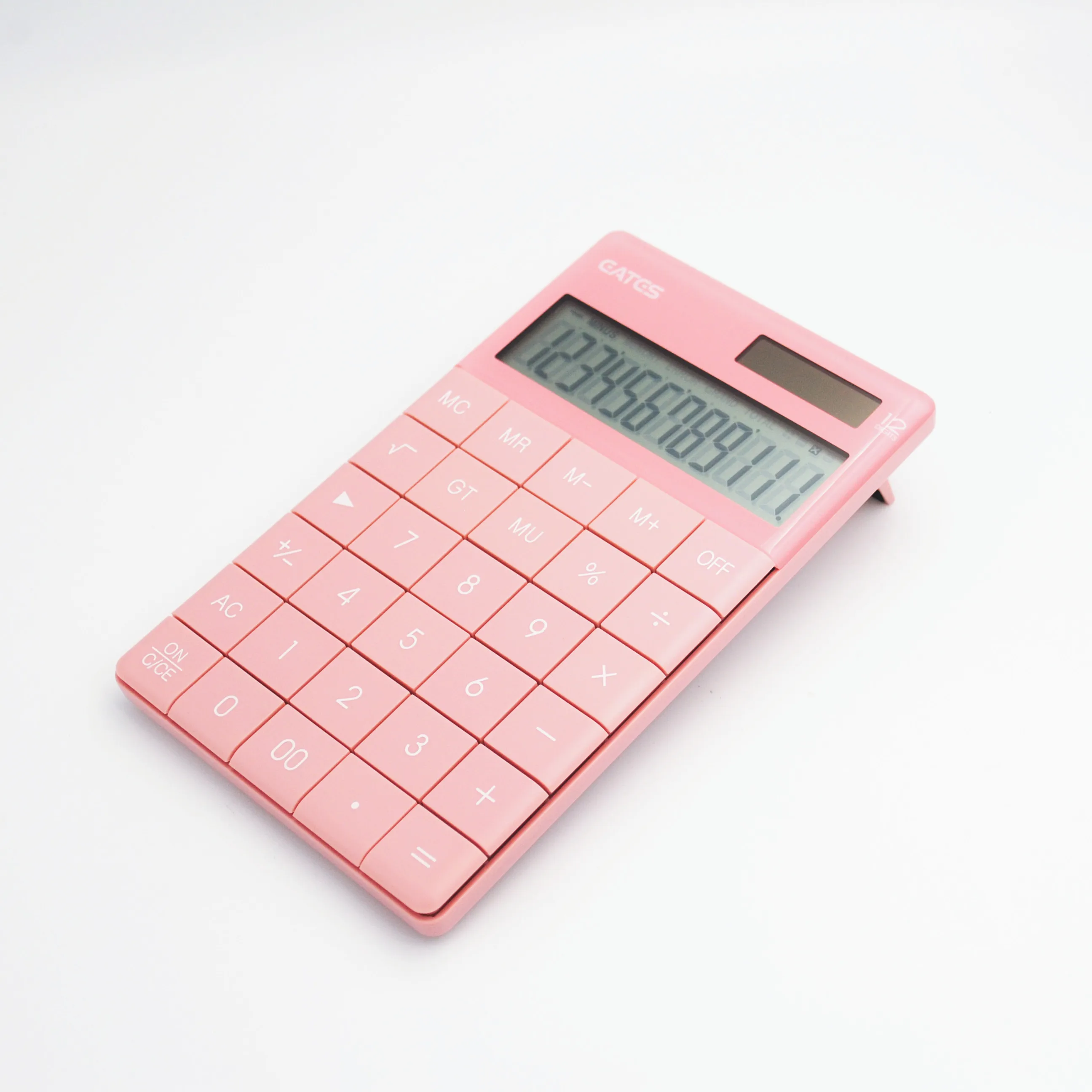 Ferramenta de Contabilidade de Negócios Bateria e Energia Dígitos Desktop Calculadora Grandes Botões Financeiros Branco Azul Laranja Rosa Solar 12 - Imagem 3