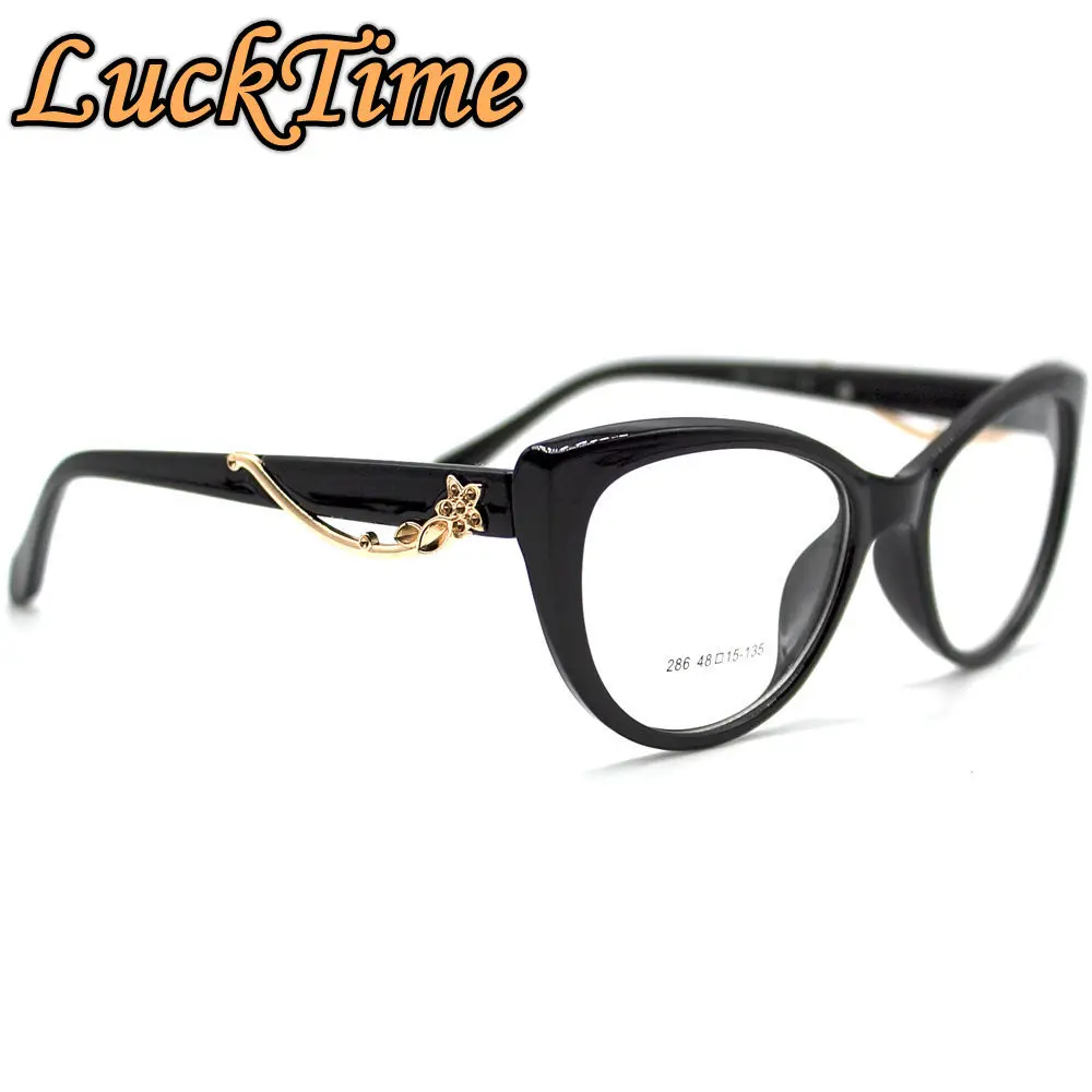 LuckTime модные очки с цветком из сплава оправа для глаз кошки близорукости