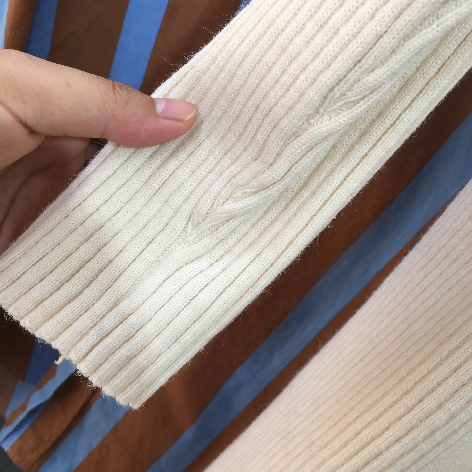 Autumn New Style Korean-style Solid Color Elegant Crew Neck Long Sleeve Irregular Sweater Pleated Dress Two-Piece Set