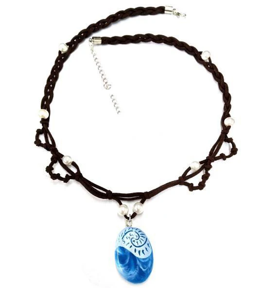 necklace Дизайнерская Моана, новинка года, детская одежда для девочек милое платье с героями мультфильмов маскарадный костюм Детская праздничная одежда милое Забавное платье для маленьких девочек - Цвет: necklace