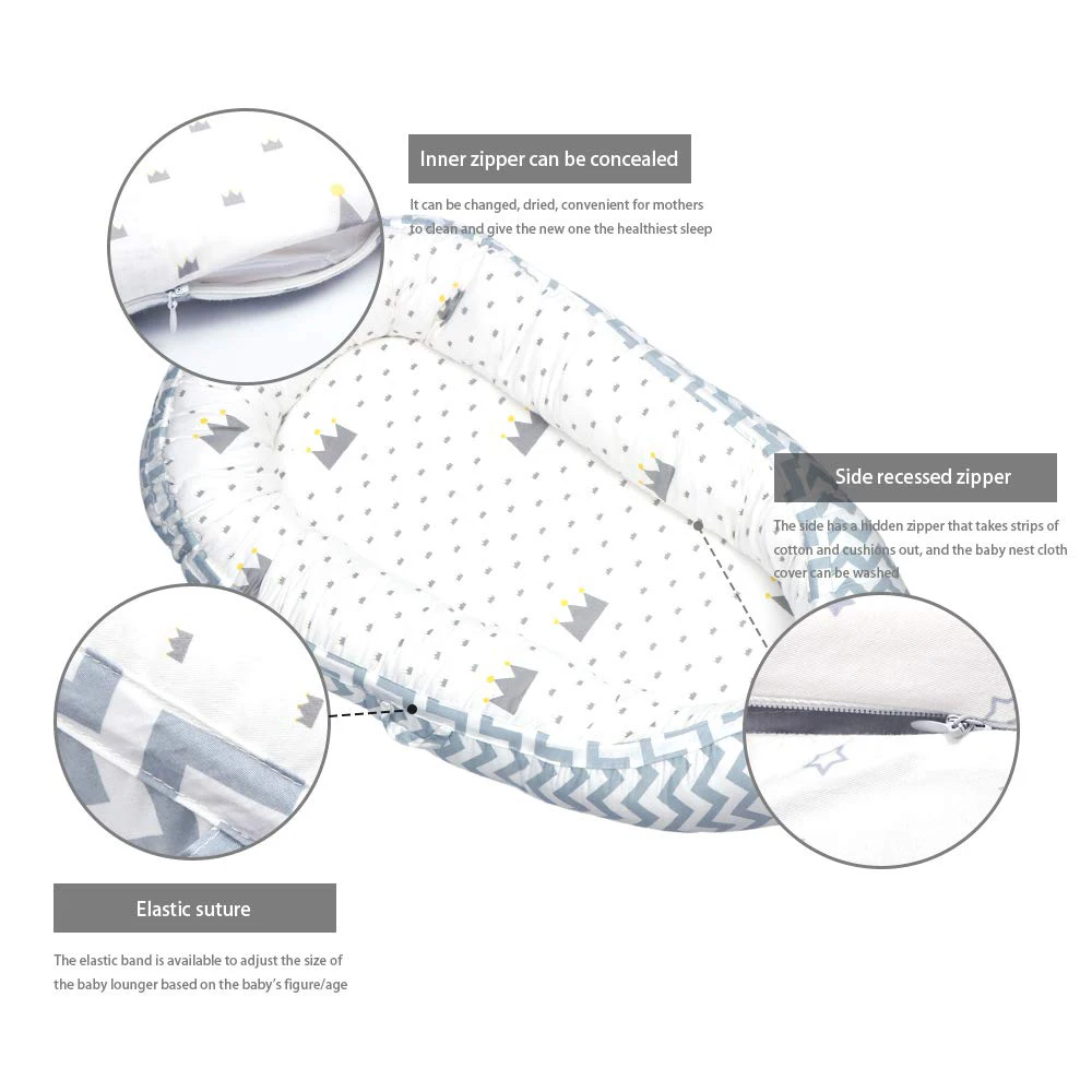 Oeak детская бионическая кровать, многофункциональная дорожная кроватка для сна, хлопковый матрас для новорожденных, детское гнездо, обновленная детская кровать-гнездо
