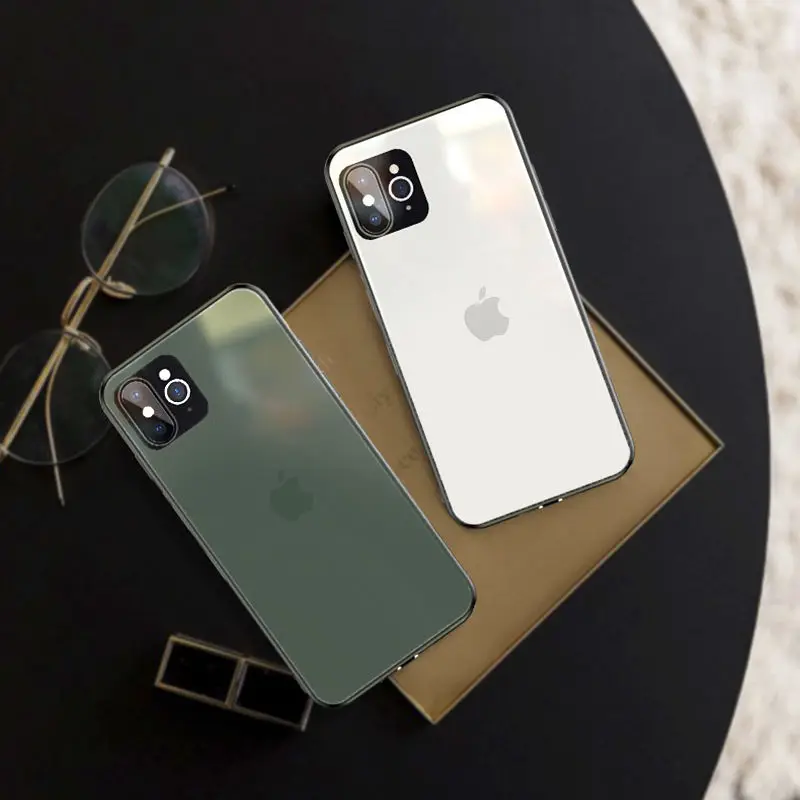 

for iPhone 11 pro max 11 Case Tempered Glass Case for iPhone XS MAX XR XS X Shockproof Back Cover Solid Funda Men/Women
