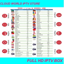 IP tv 9000+ подписка французский, голландский Арабский испанский Швеция Португалия Польша скандинавский США индийский латино Android tv Box Smart IP tv M3U