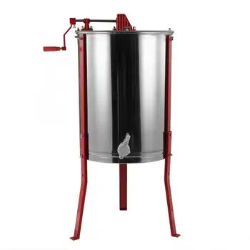 

Stainless Steel Manual 4 Frames Bee Honey Extractor Honey Centrifuge for Beekeeper Stainless Steel Honey Extractor