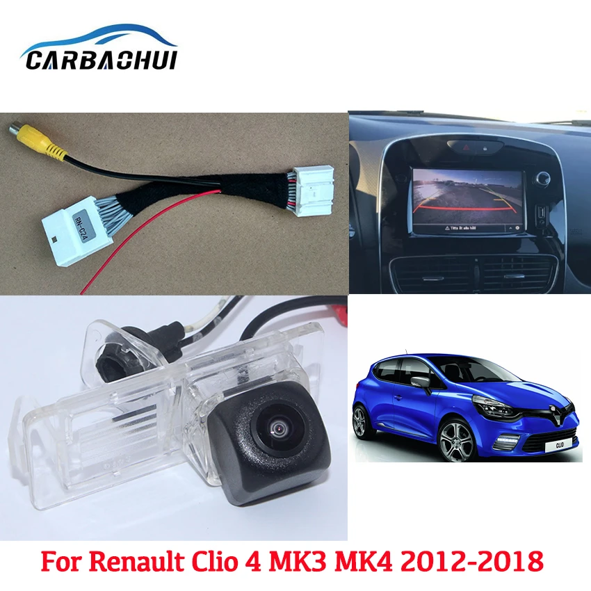 de visión trasera de marcha atrás para coche, accesorios de conexión con pantalla Original fábrica HD CCD, Renault Clio 4 MK4 2012 2016 2017 2018|Cables, adaptadores y enchufes| - AliExpress