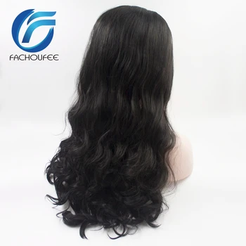 FACHOUFEE  Body Wave Lace Front Wigs for Women Black Color Synethetic Hair Glueless Lace Wigs with Natural Hairline 3