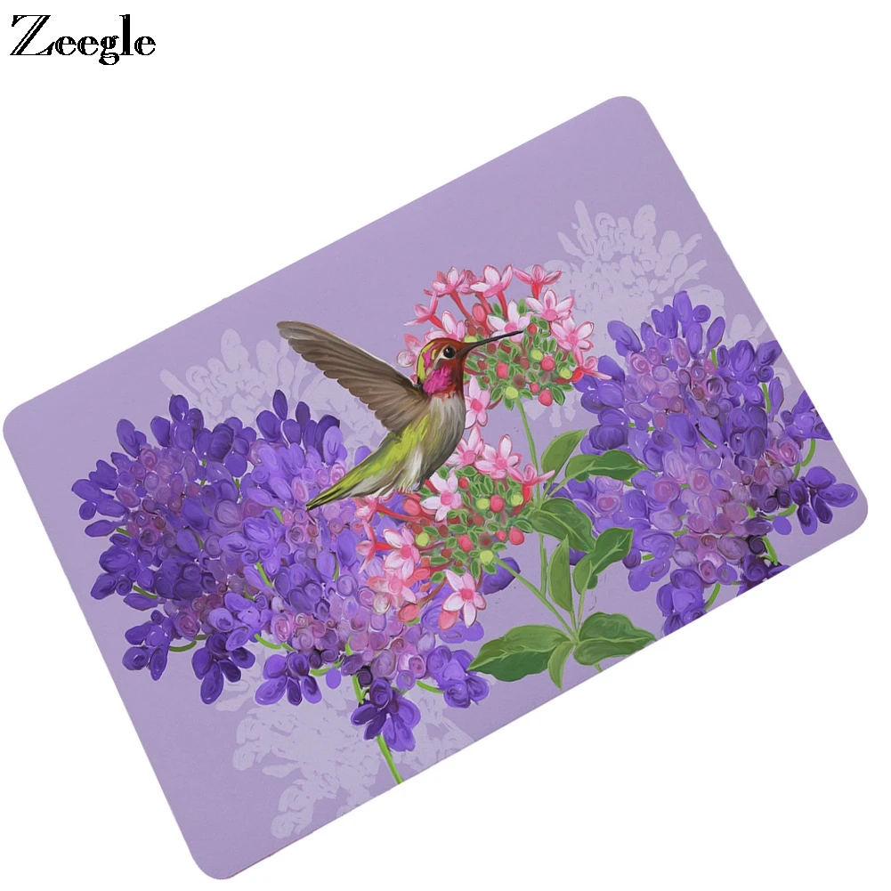 Zeegle Floor Mat Doormat Washable Foot Mat Living Room Carpet Bathroom Doormat Floor Rug Rubber Non Slip Hallway Carpet Door Mat