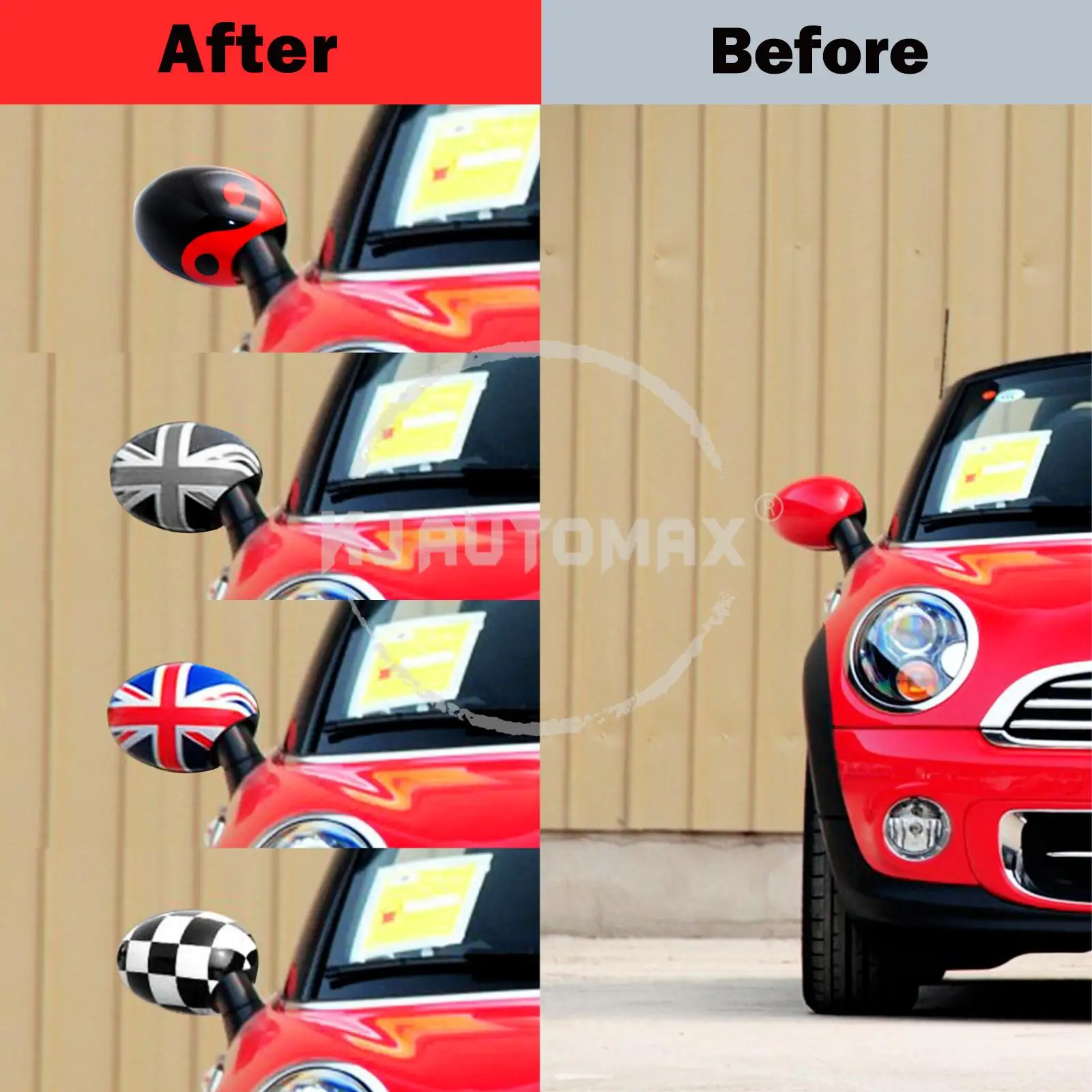 KJAUTOMAX For Mini Cooper R50 R52 R53 Rearview Side Wing Mirror Cover Caps Right Steering Car Styling Accessories