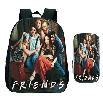 

Friends Stranger Things Backpack Penbag 2pcs/Set Cute Kindergarten Gift Children Funny Print School Bags Kids Rucksack