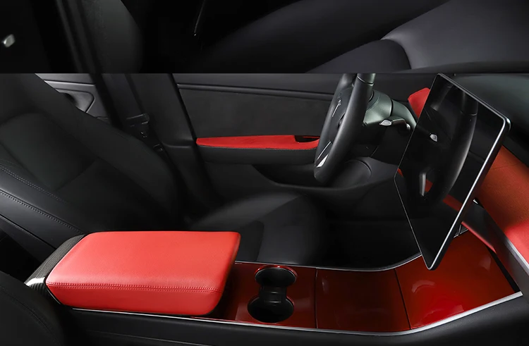 LUCKEASY автомобильный подлокотник коробка защитный чехол для Tesla модель 3- центральный контроль подлокотник Крышка