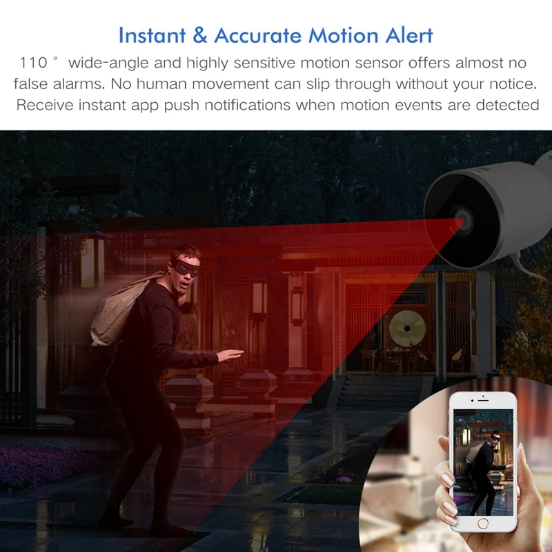 

Tuya Smart Life WiFi IP Camera 1080P Home Security Outdoor Camera Night Vision Infrared Two Way Audio EU Plug