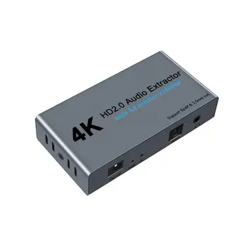 

HDMI Splitter 1 in 2 with Audio Extractor 4K60HZ HDMI 2.0 Out HDCP 2.2 1080P for PS4 Pro DVD Laptop
