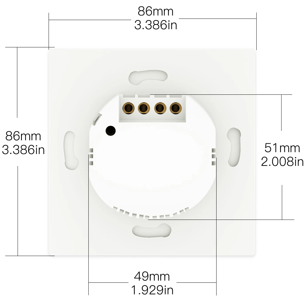 Белый WiFi умный настенный выключатель без нейтрального провода, нужен беспроводной смарт-пульт дистанционного управления Tuya, один огонь, работа с Alexa RF433