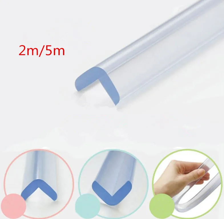 Soft 2m /5m expanded C shape PVC transparent sealing strip Table corner or glass edge anti-collision seal 10x2mm/20x3mm | Обустройство