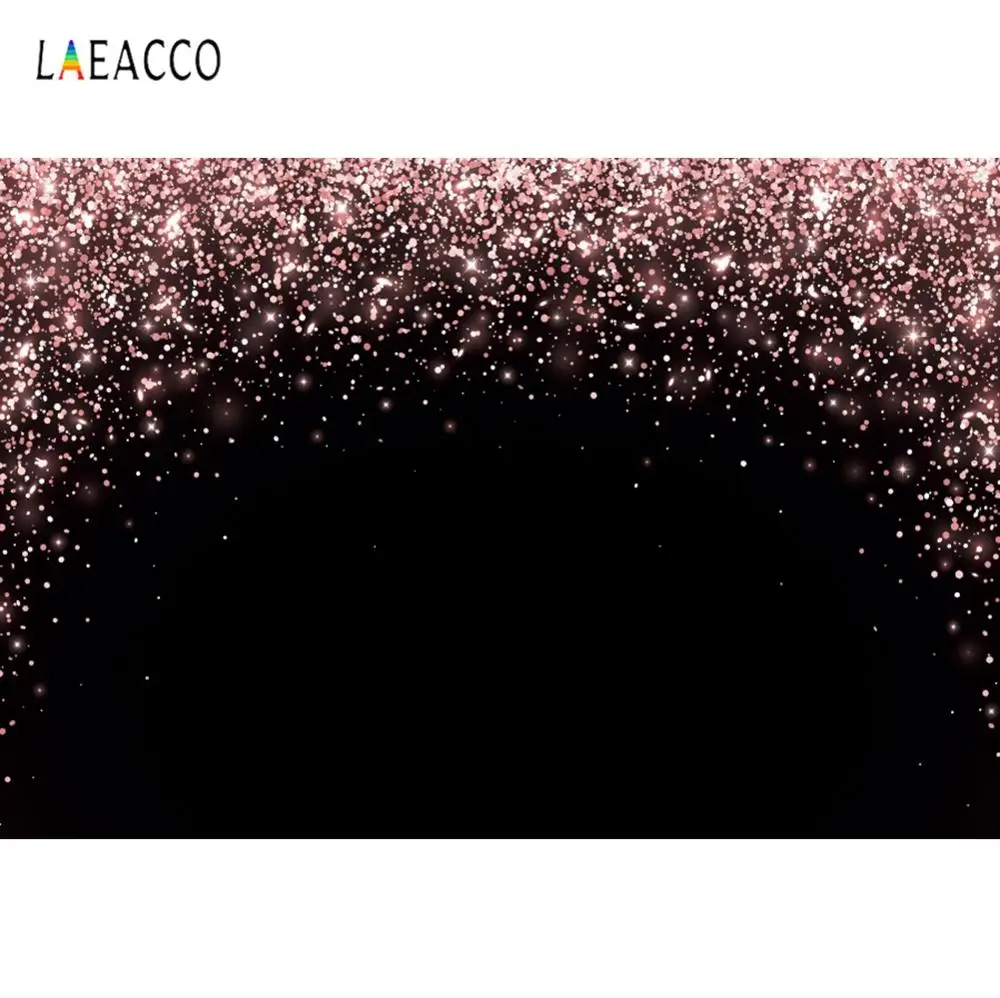 Laeacco ピンクキラキラドットに黒の写真撮影の背景誕生日カスタマイズシームレスな写真の背景の写真 Aliexpress 家電製品